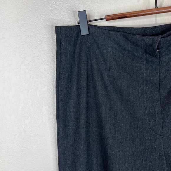 Piazza Sempione Womens Dress Pant Actual 31W Charcoal Pleated High Rise Straight - Picture 2 of 11